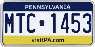 PA license plate MTC1453
