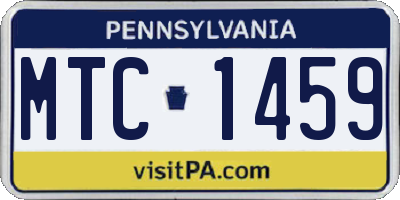 PA license plate MTC1459