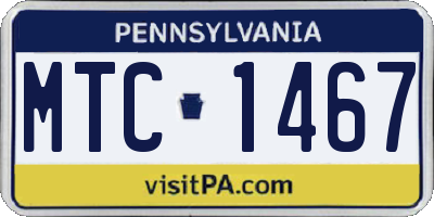 PA license plate MTC1467