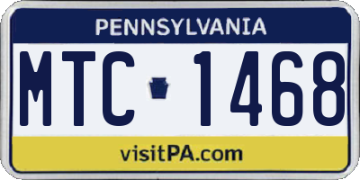 PA license plate MTC1468