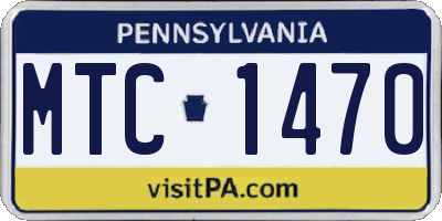 PA license plate MTC1470