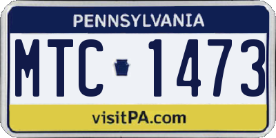 PA license plate MTC1473