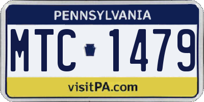 PA license plate MTC1479