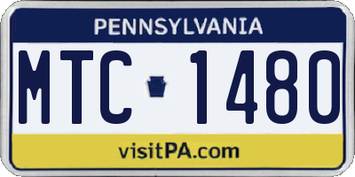 PA license plate MTC1480
