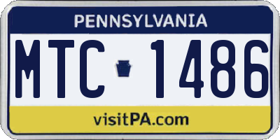 PA license plate MTC1486