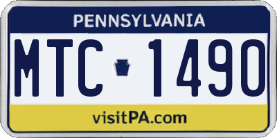 PA license plate MTC1490