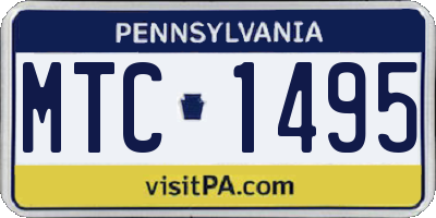 PA license plate MTC1495