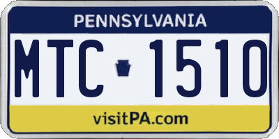 PA license plate MTC1510