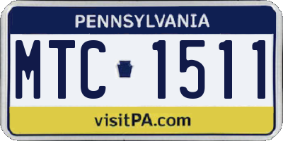 PA license plate MTC1511