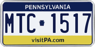 PA license plate MTC1517