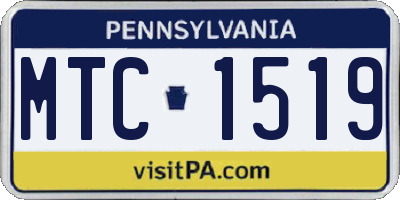 PA license plate MTC1519