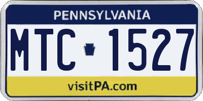 PA license plate MTC1527