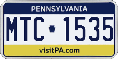 PA license plate MTC1535