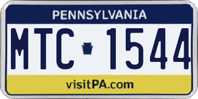 PA license plate MTC1544