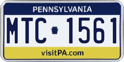 PA license plate MTC1561