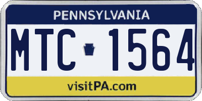 PA license plate MTC1564