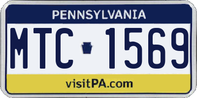 PA license plate MTC1569