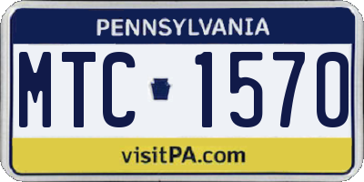 PA license plate MTC1570