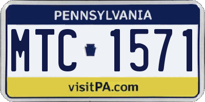 PA license plate MTC1571