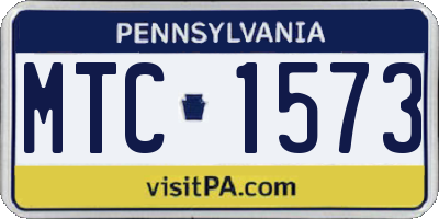 PA license plate MTC1573