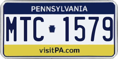 PA license plate MTC1579