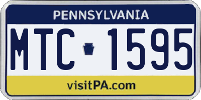 PA license plate MTC1595