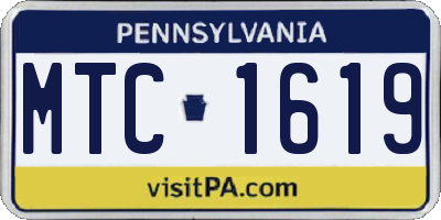 PA license plate MTC1619