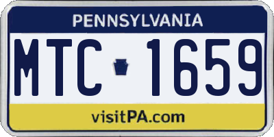 PA license plate MTC1659