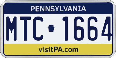 PA license plate MTC1664