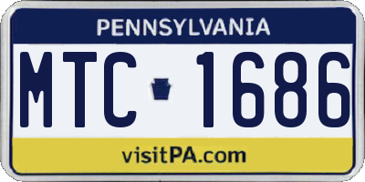 PA license plate MTC1686