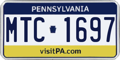 PA license plate MTC1697