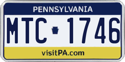 PA license plate MTC1746