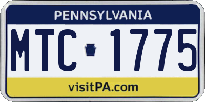 PA license plate MTC1775