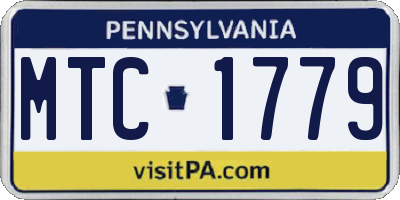 PA license plate MTC1779