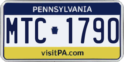 PA license plate MTC1790