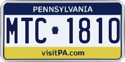 PA license plate MTC1810
