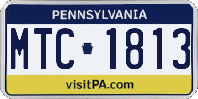 PA license plate MTC1813