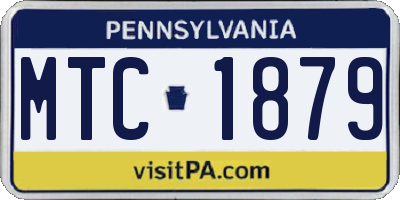 PA license plate MTC1879