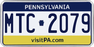 PA license plate MTC2079