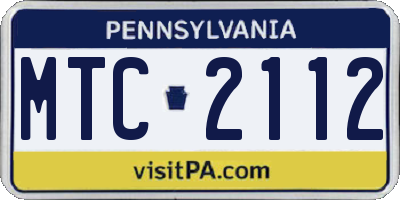 PA license plate MTC2112