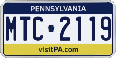 PA license plate MTC2119