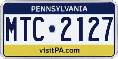 PA license plate MTC2127