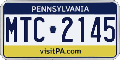 PA license plate MTC2145