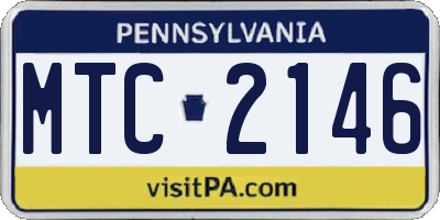 PA license plate MTC2146
