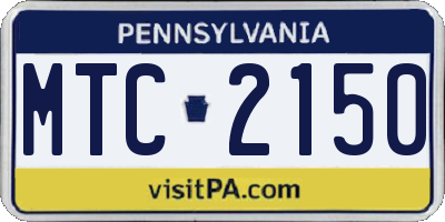 PA license plate MTC2150