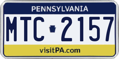 PA license plate MTC2157