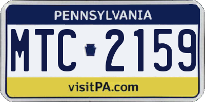 PA license plate MTC2159