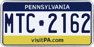 PA license plate MTC2162