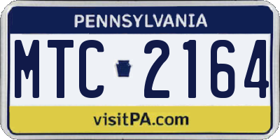 PA license plate MTC2164