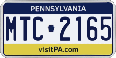 PA license plate MTC2165